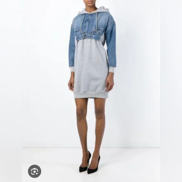 Moschino hoodie jean dress - vintage - Picture 3 of 7